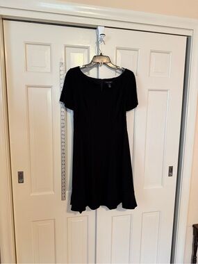 White House Black Market Black Short  Sleeve midi Women's Dress